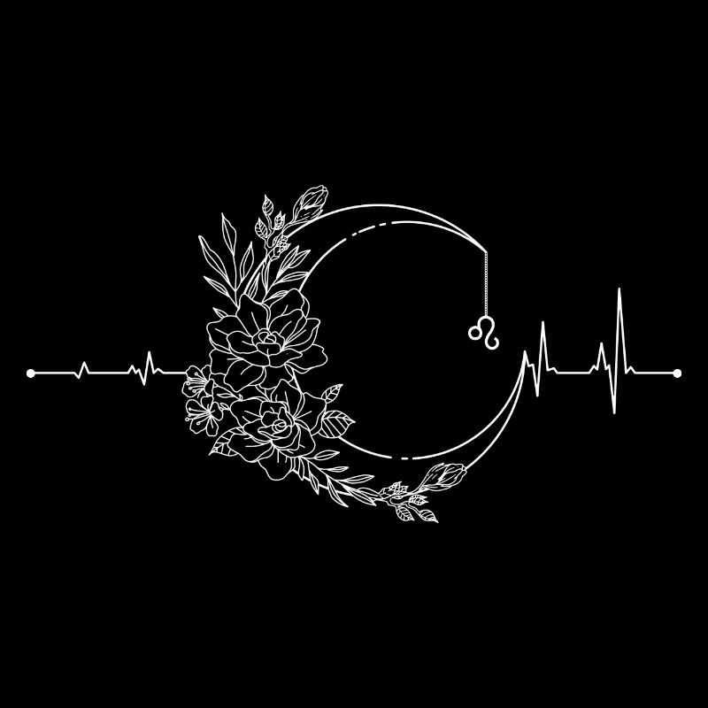 Conception florale de cercle de battement de cœur
