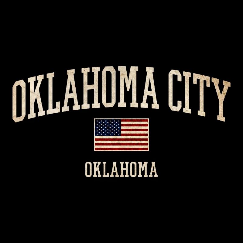 Style Drapeau Vintage d’Oklahoma City