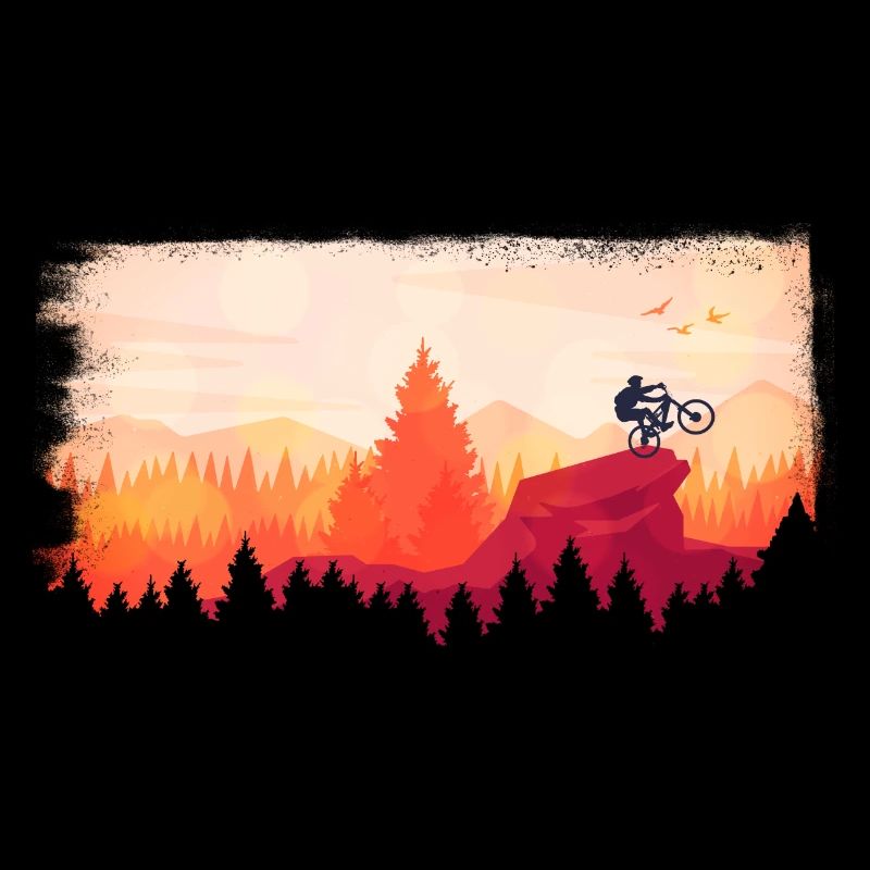 Descente au coucher du soleil