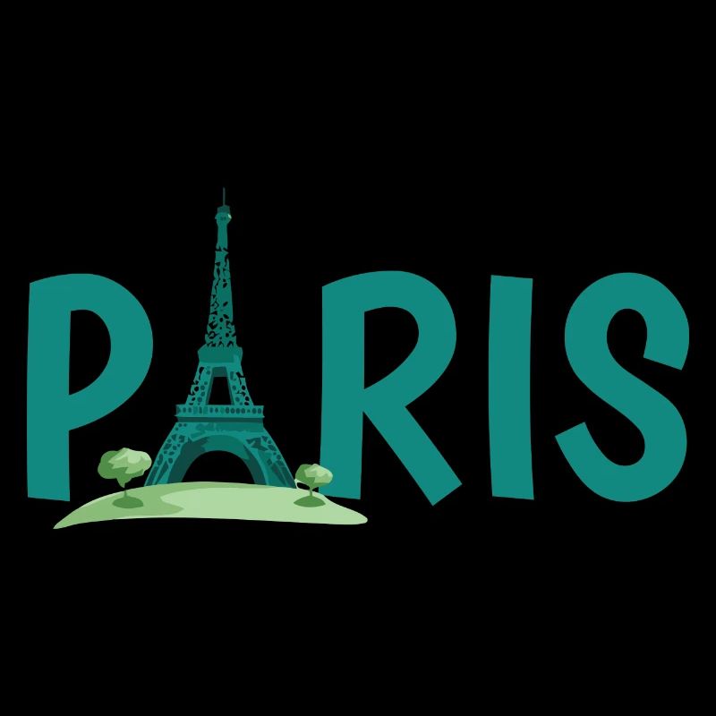 Skyline von Paris mit Eiffelturm Illustration