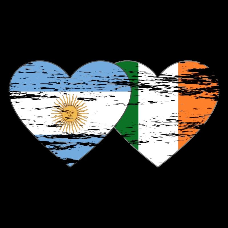 Drapeau de l’Argentine et de l’Irlande utilisé