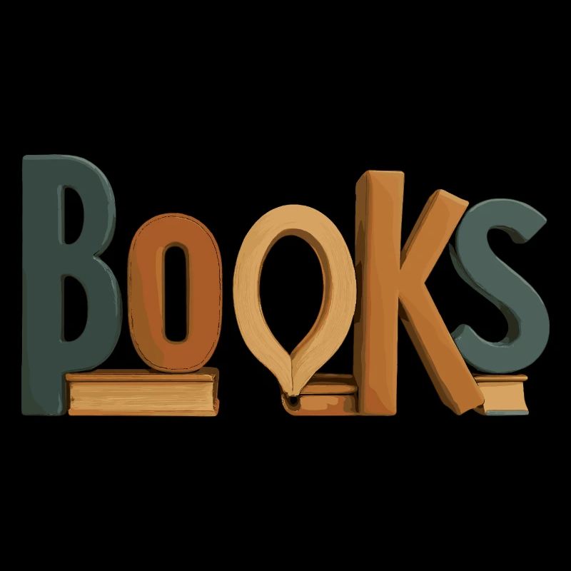 Buchstaben als Bücher Typografie