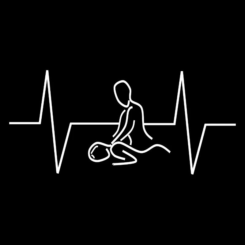 Tee-shirt Cool Massage Heartbeat EKG Pulse