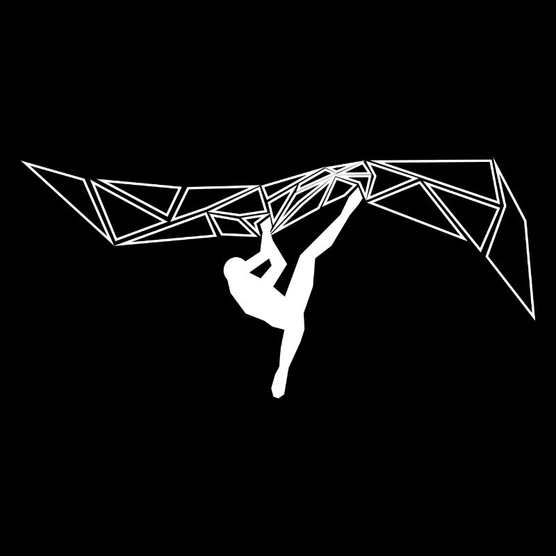 kletterer geometrisch weiss