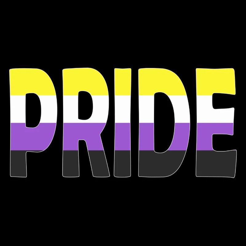Pride lettering Non-Binary Non-Binary LGBTQ