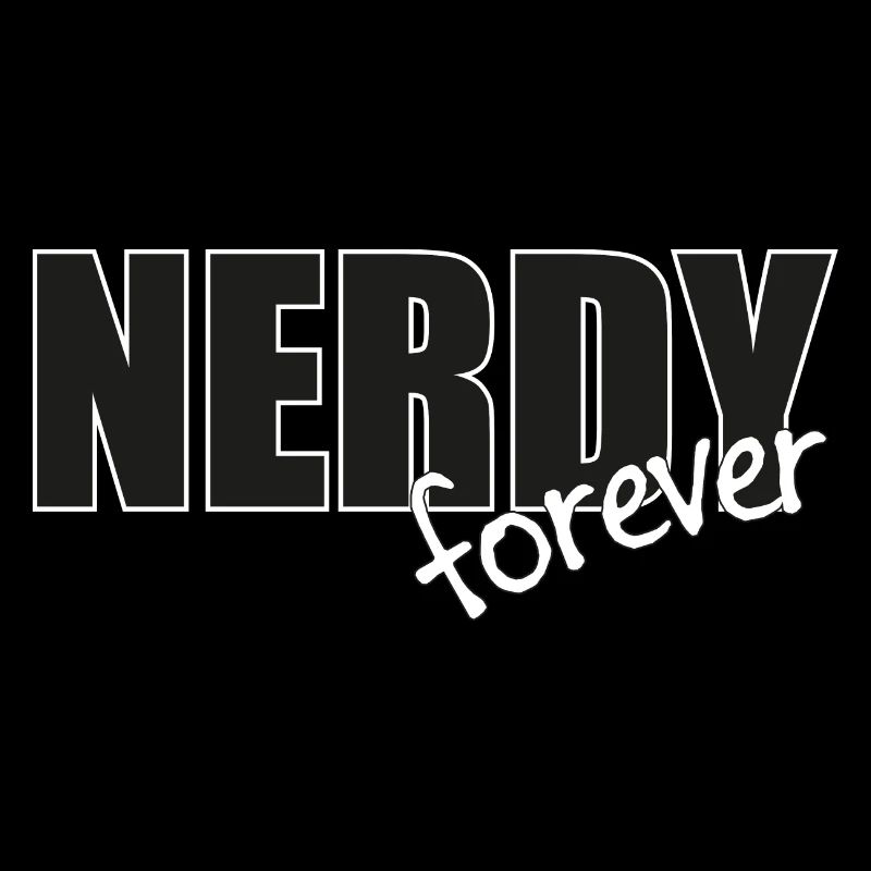 NERDY forever - Logo Noir/Blanc