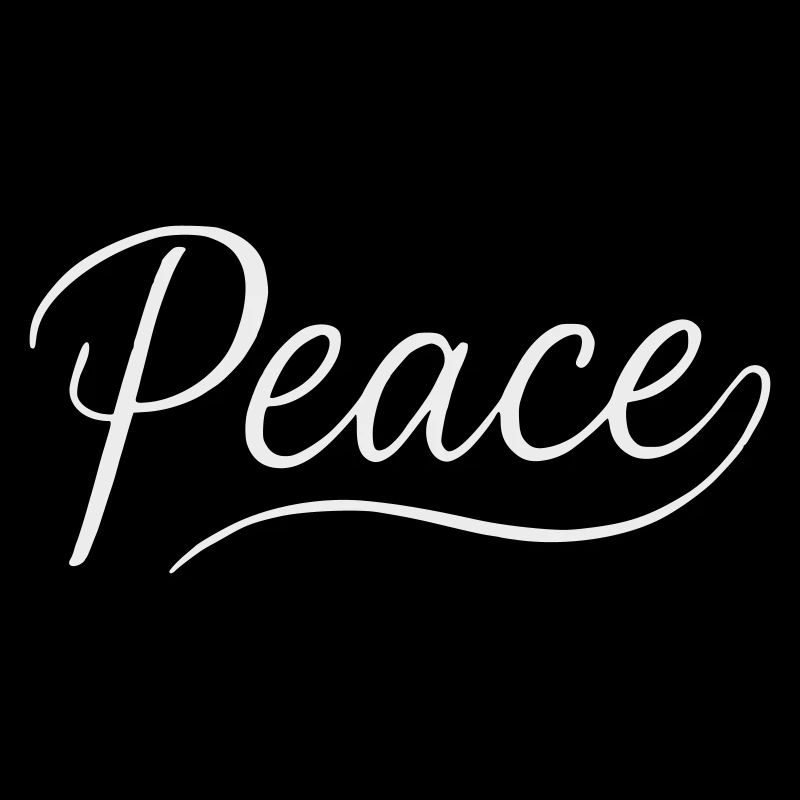 Police cursive Peace Lettering