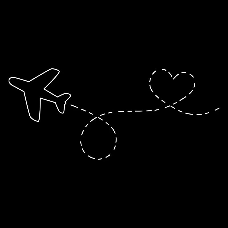 Airplane - looping - heart