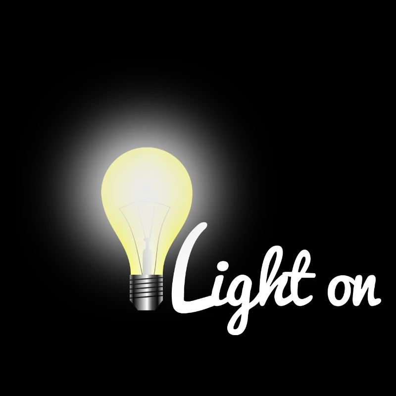 Licht an Glühbirne
