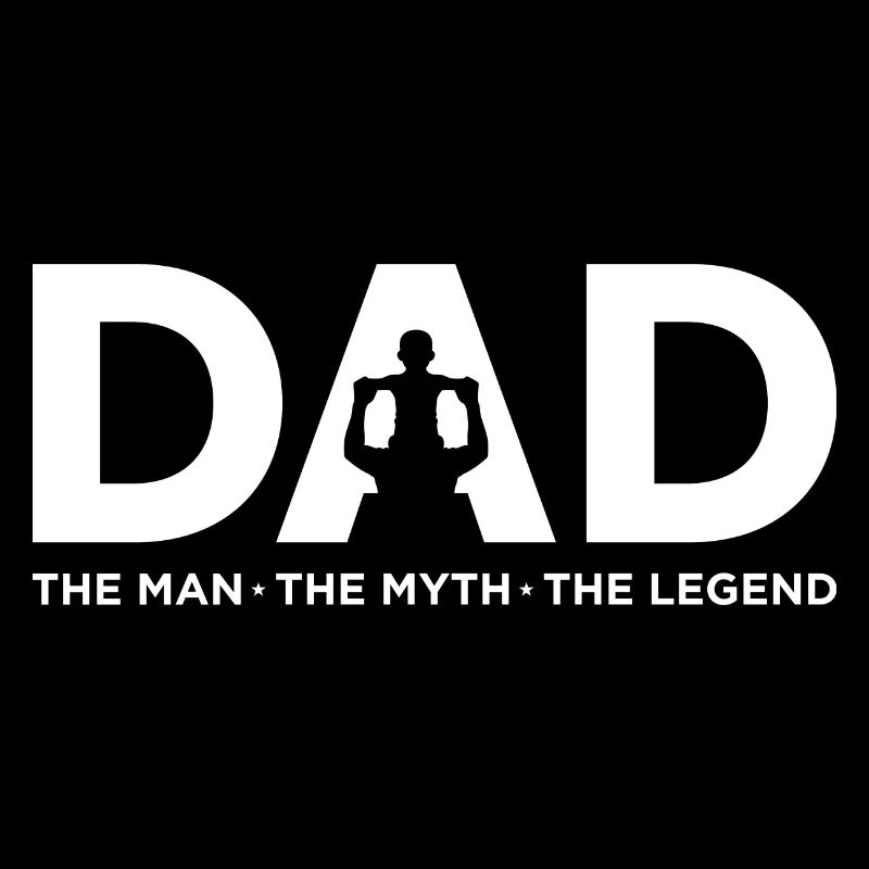 Dad Icon: Bold Silhouette Emblem