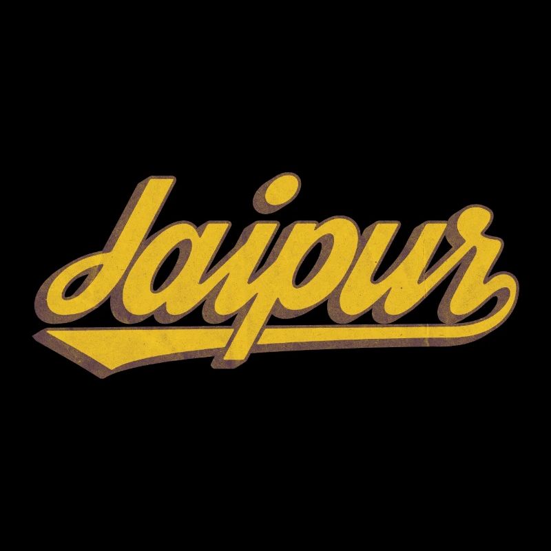 Jaipur Lettering Retro Graphic India