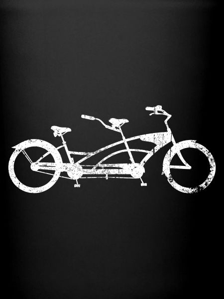 Silhouette de vélo jumelle