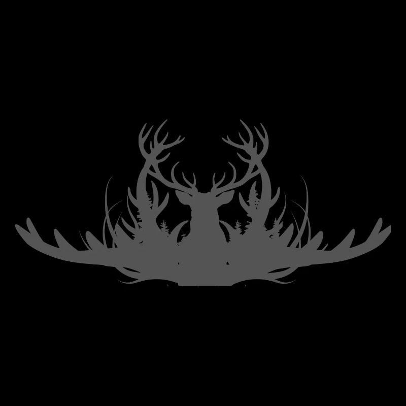 Silhouette de bois de cerf