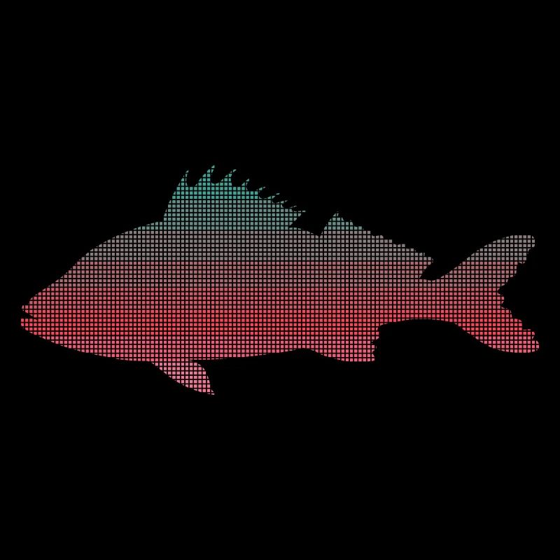 Perch Angler Design Pêche à la perche pixellisée
