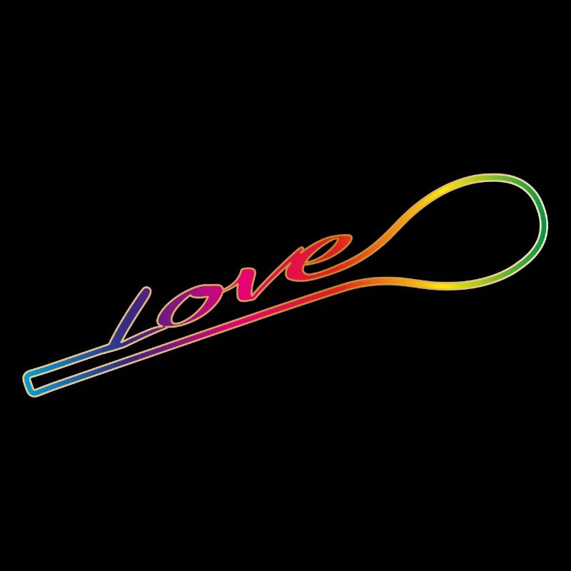 Cuisiné avec amour – cuillère en bois colorée