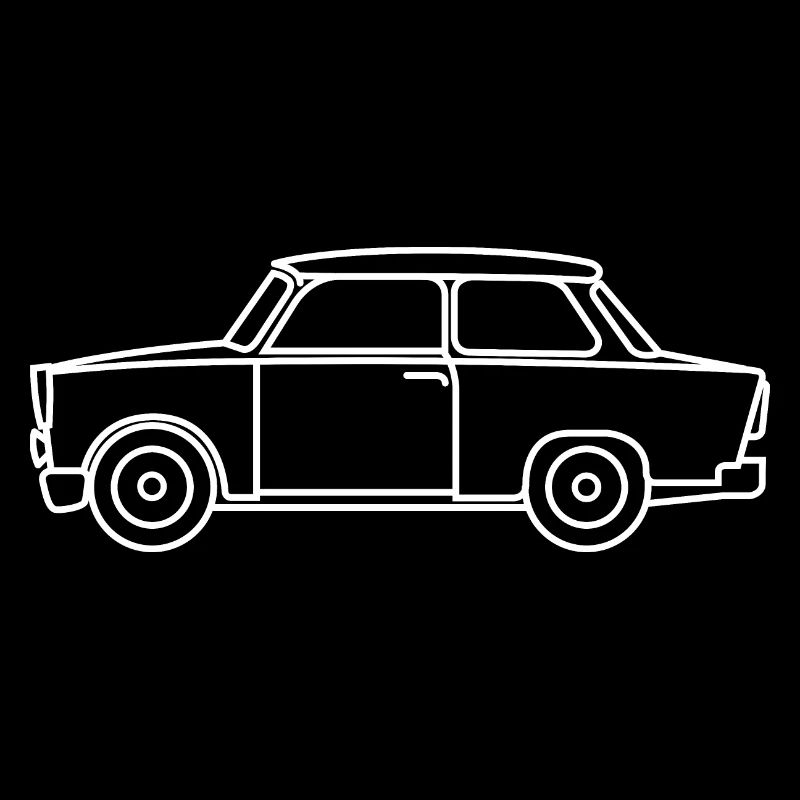 Trabi Symbol DDR Ost Oldtimer Contours Icône