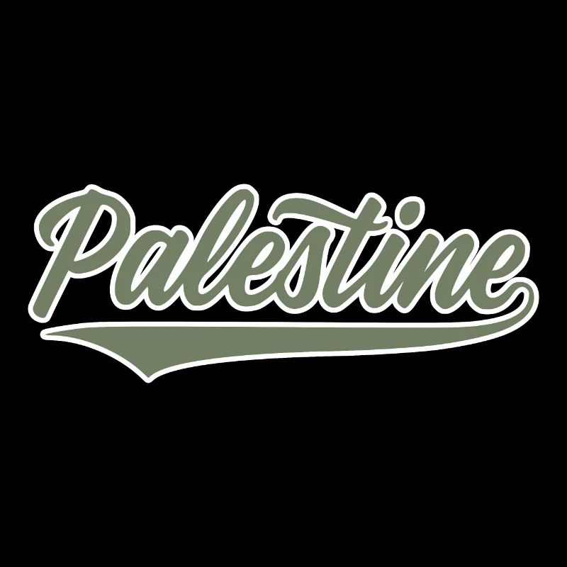 Palestine Baseball-style olivegreen-white