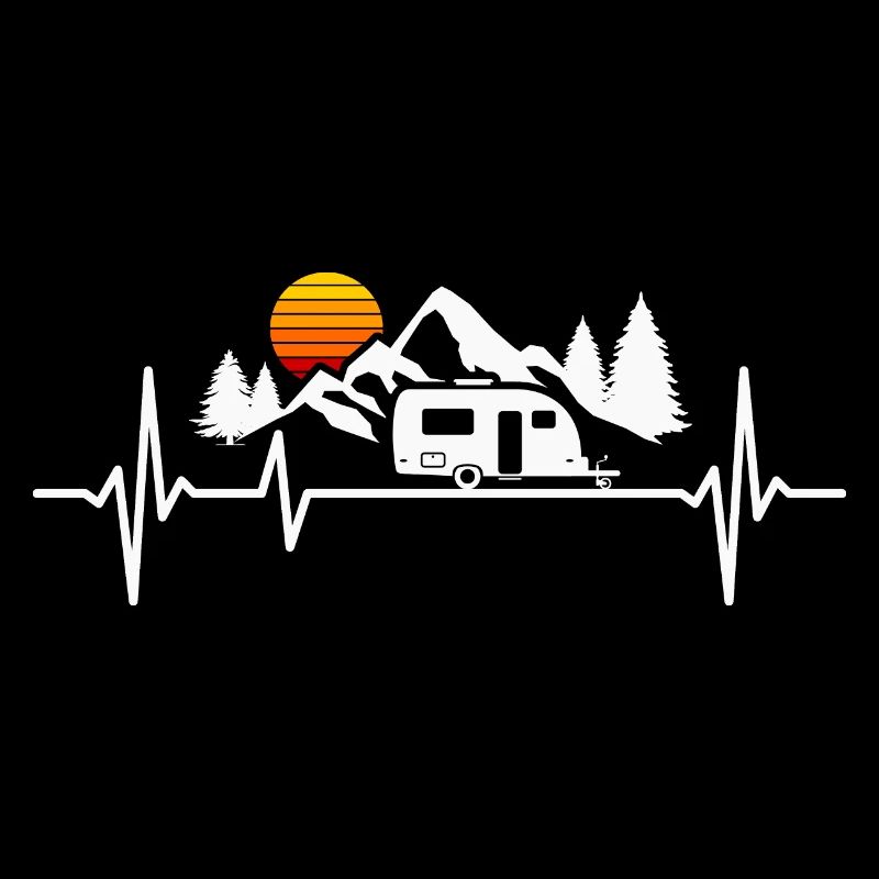 Camping Heartbeat RV Caravan Trailer Camper