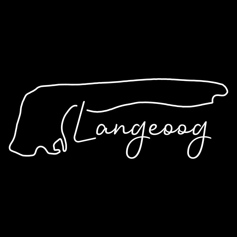 Langeoog | Map line art minimalism