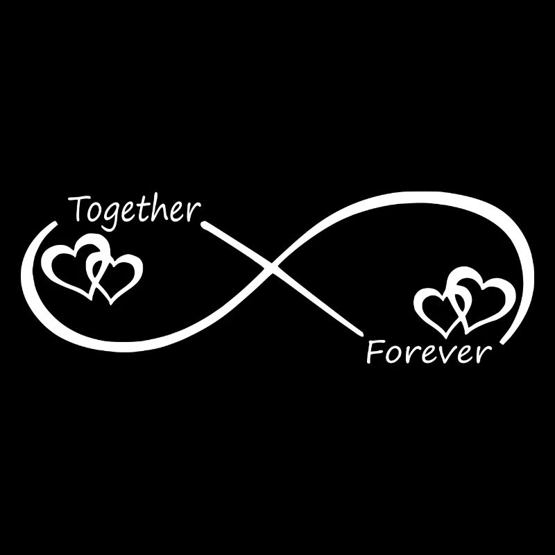Infinity Together forever heart - white