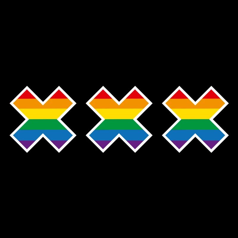 Amsterdam Pride Arc-en-ciel Andreaskreuz LGBT