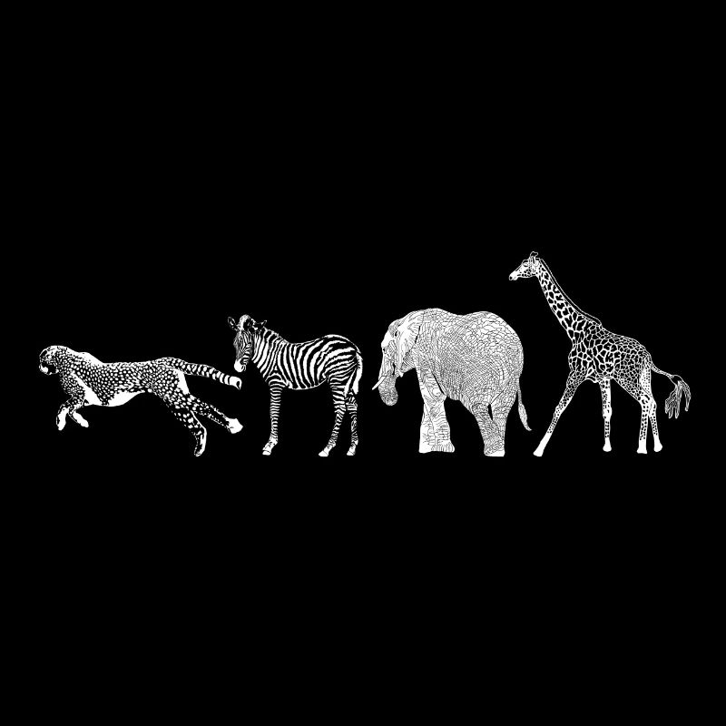 Afrika Tiere weiß
