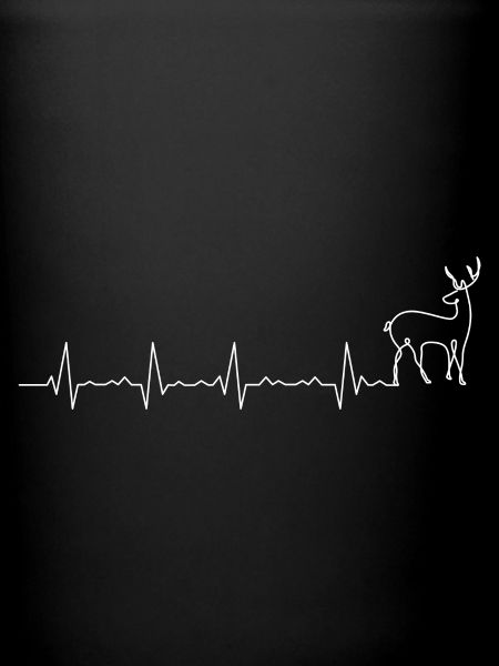Deer Heartbeat Silhouette