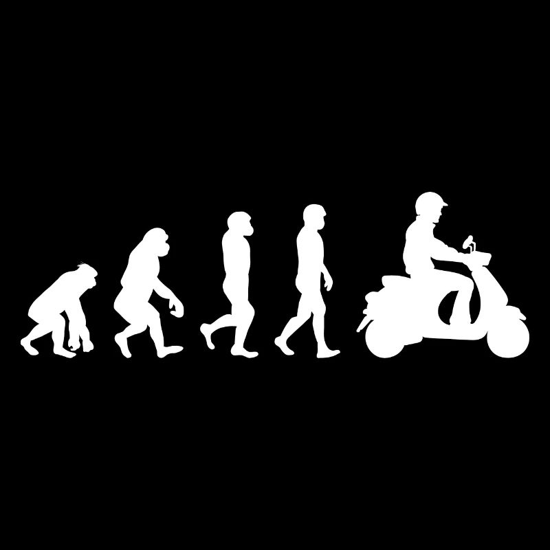 Roller Fahrer Scootering Motorrad Moped Evolution
