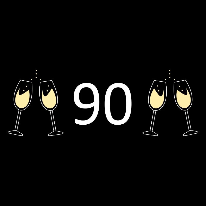 90e anniversaire 90e anniversaire 90 numéro 90 blanc