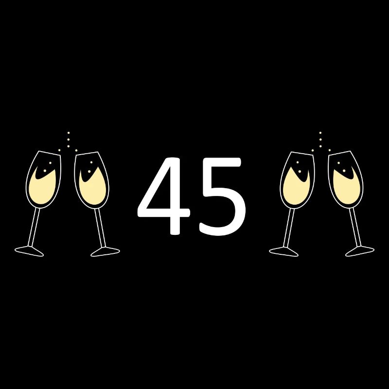 45e anniversaire 45e anniversaire 45 numéro 45 blanc