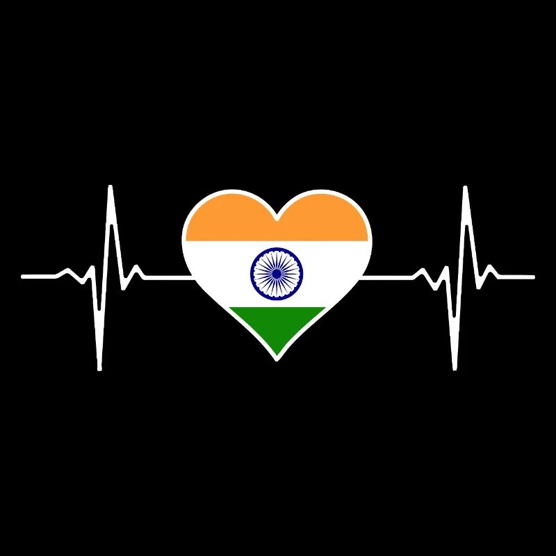 India Flag Heartbeat