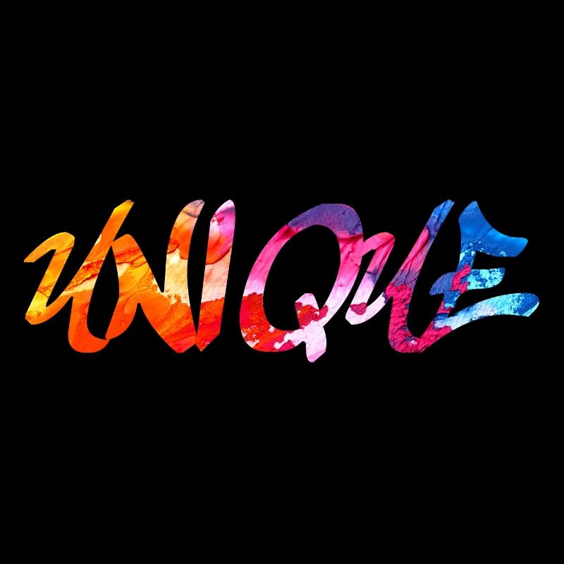 Unique Schriftzug bunt