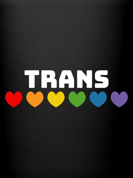 Regenbogenherzchen Trans weiss