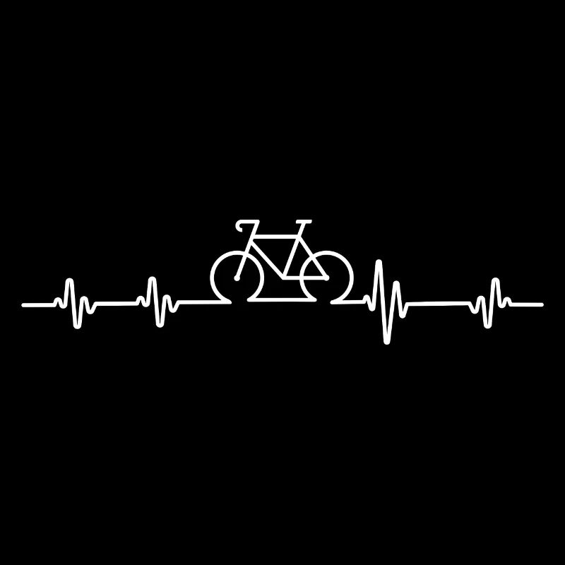 Vélo Heartbeat Line Art