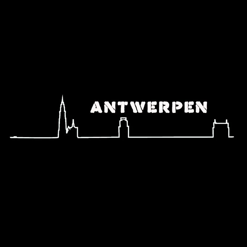 Skyline minimaliste d'Anvers
