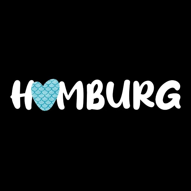 Hamburg Heart Scales Fish Pattern Fan Harbor Hanse