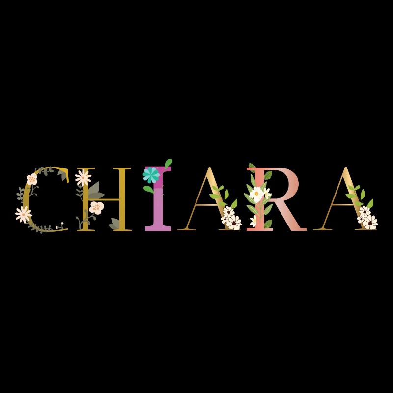Le nom de CHIARA est orné de fleurs