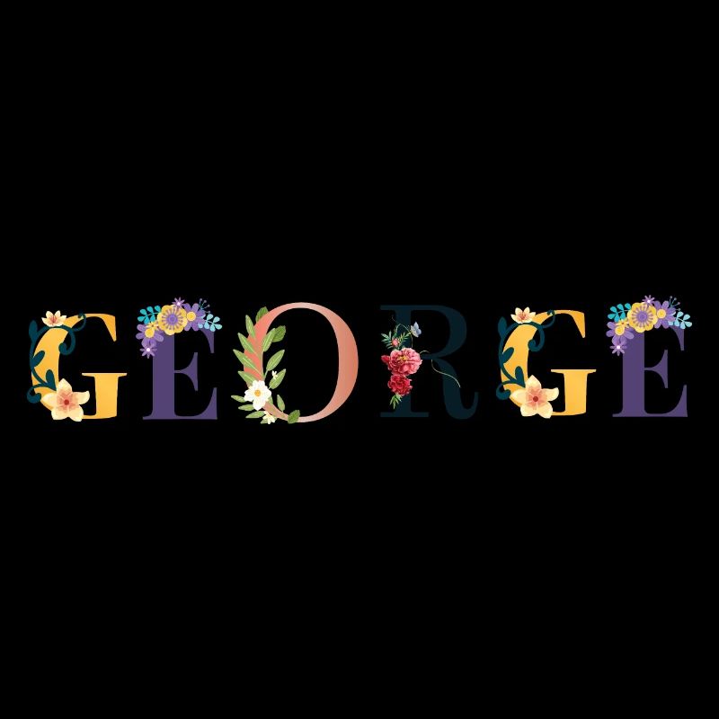 GEORGE name adorned with flowers