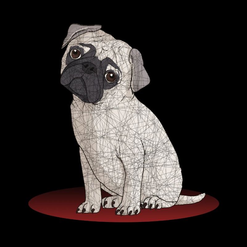 Süßer Designer Mops mit super Effekten