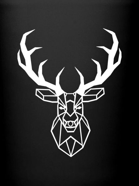 White Geometric Deer