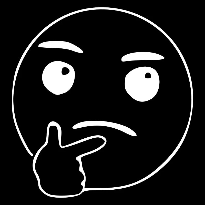 Emoji think sketch white