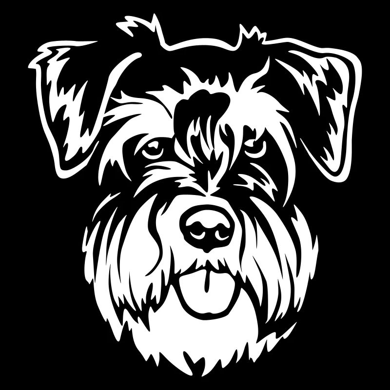 Tête Schnauzer miniature « Black Edition »