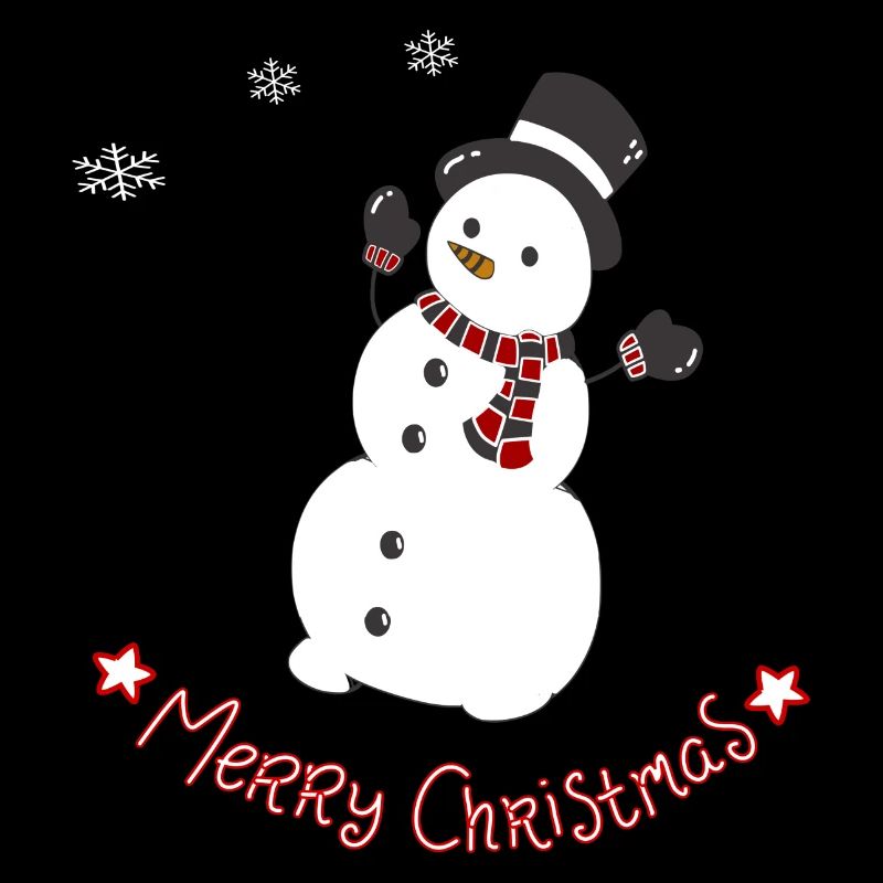 Fröhlicher Schneemann mit Schal