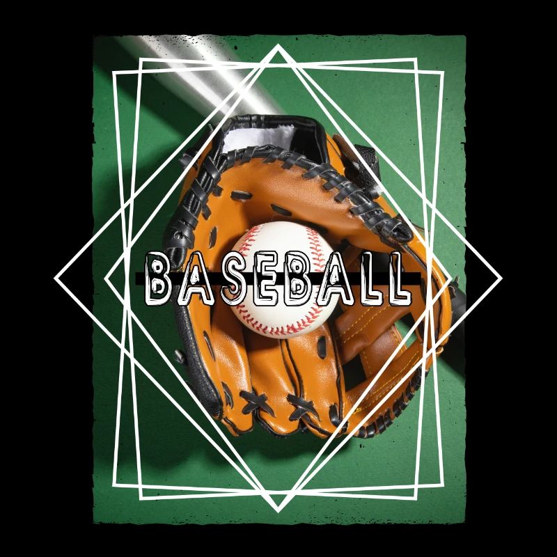 Baseball Ball Handschuh Schläger Vintage Retro