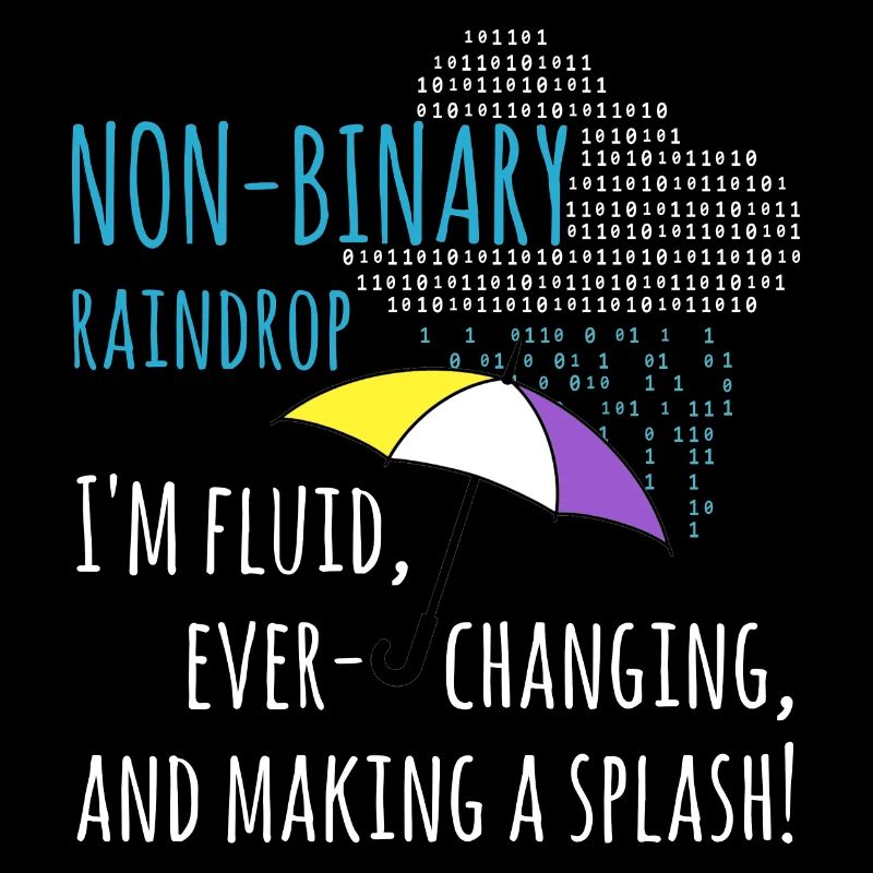Non-binary raindrops non-binary PRIDE LGBT