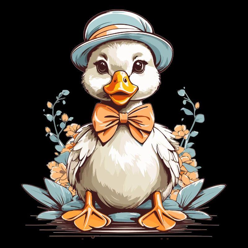 Duck with hat