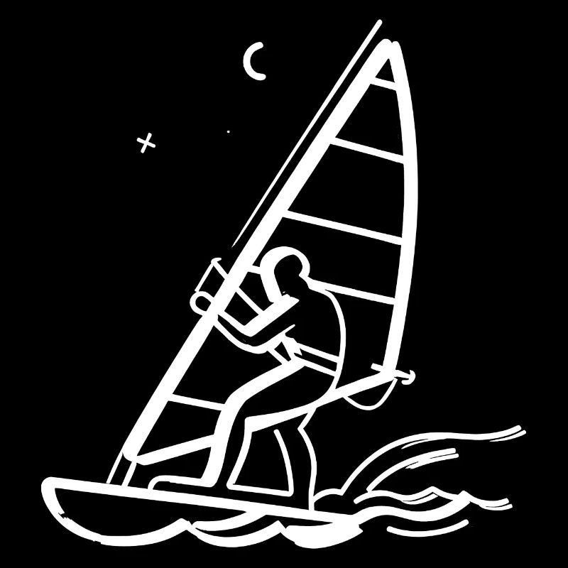 Windsurfen Line Art