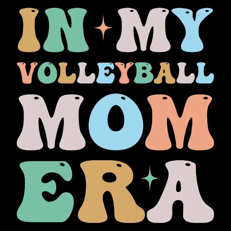 Dans mon époque de maman de volley-ball groovy rétro