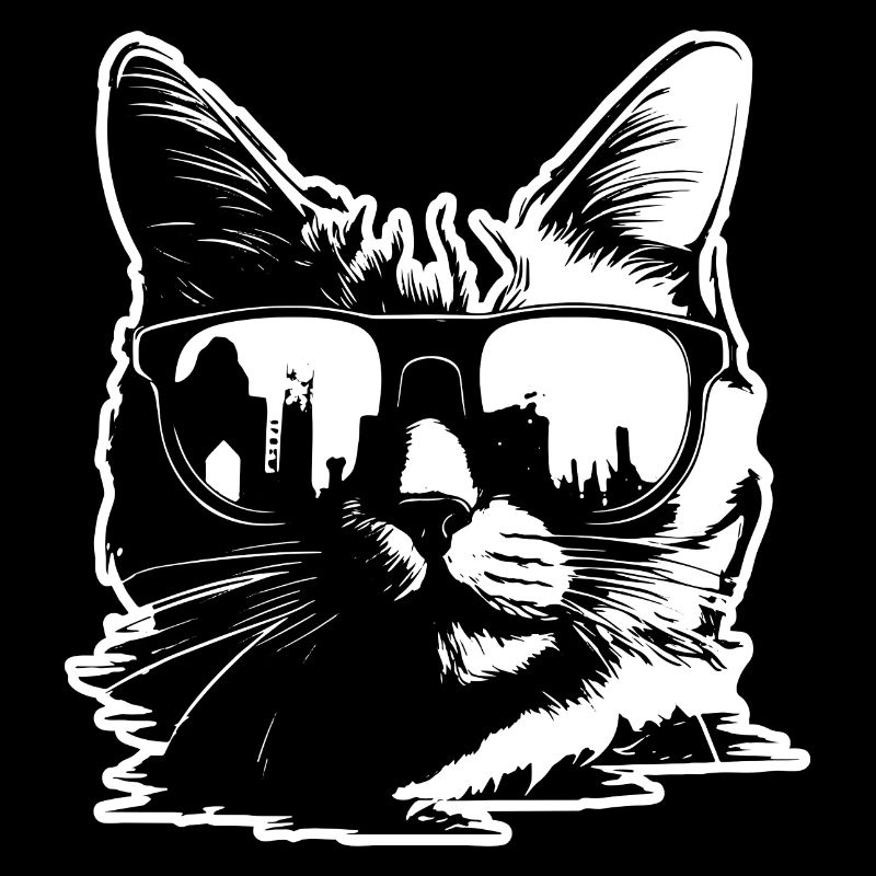 Sunglasses Cat Illustration