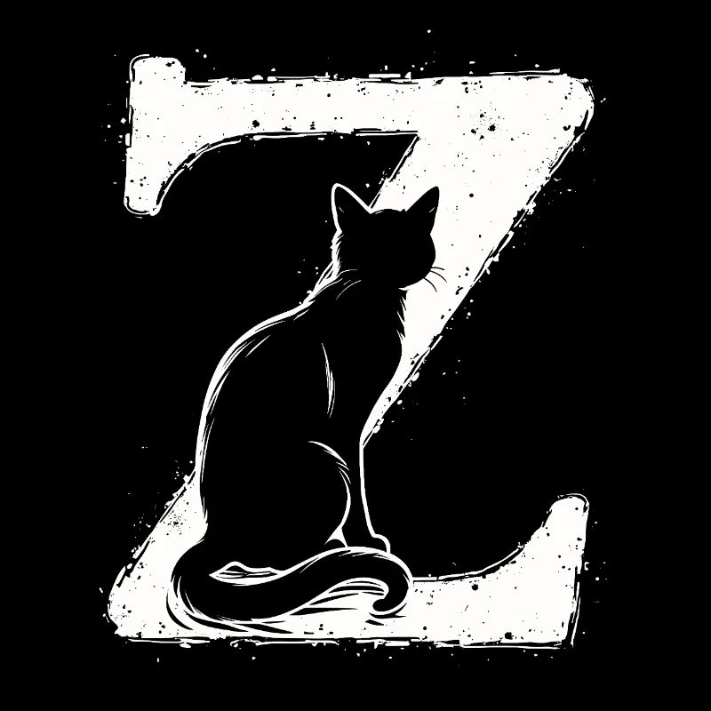 Buchstabe Z mit Katze